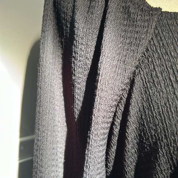 Solid Black Boho Square Neck Long Sleeve Flounce Maxi Dress - Picture 12 of 16